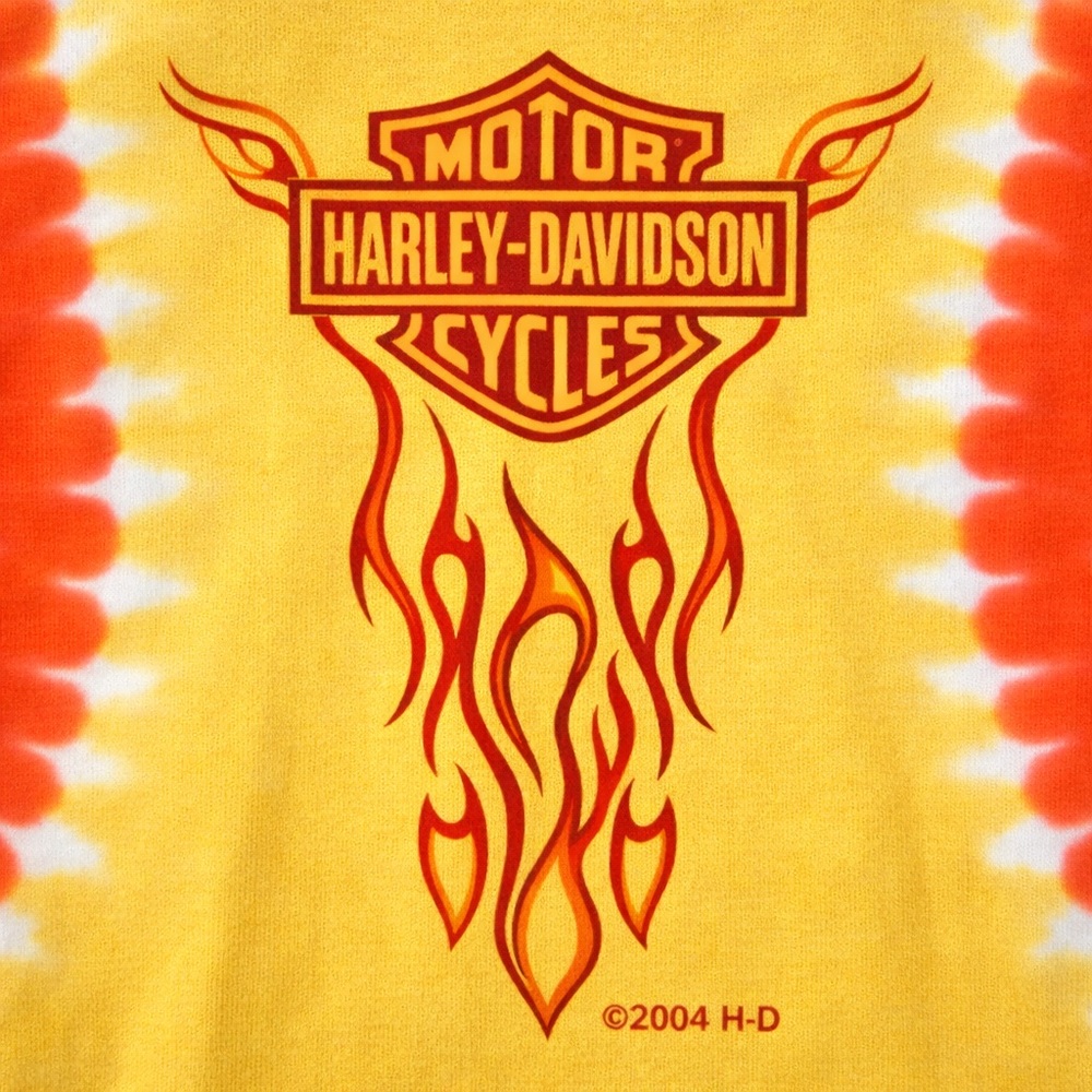 Harley-Davidson Tie Dye Graphic Tee 2004 Rossiter’s Sarasota Florida Women’s S/M - Picture 3 of 11